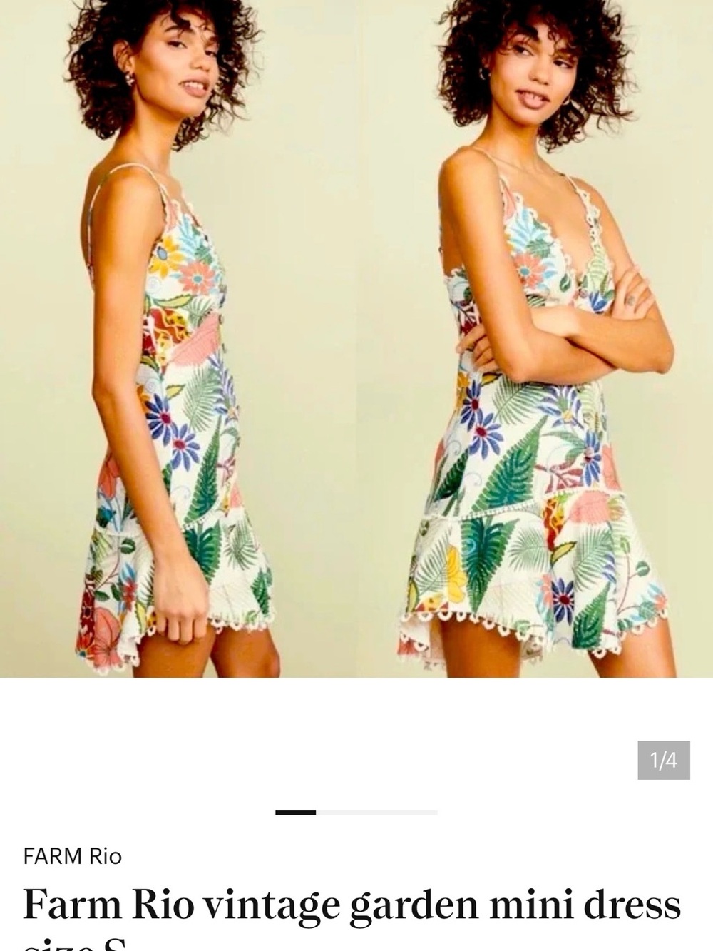 FARM Rio Vintage garden mini dress